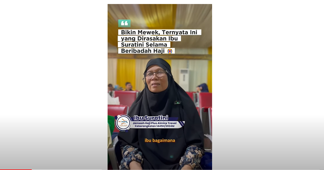 Ibu Suratini Jamaah Haji Plus  Almira Travel 1445 H/2024 M