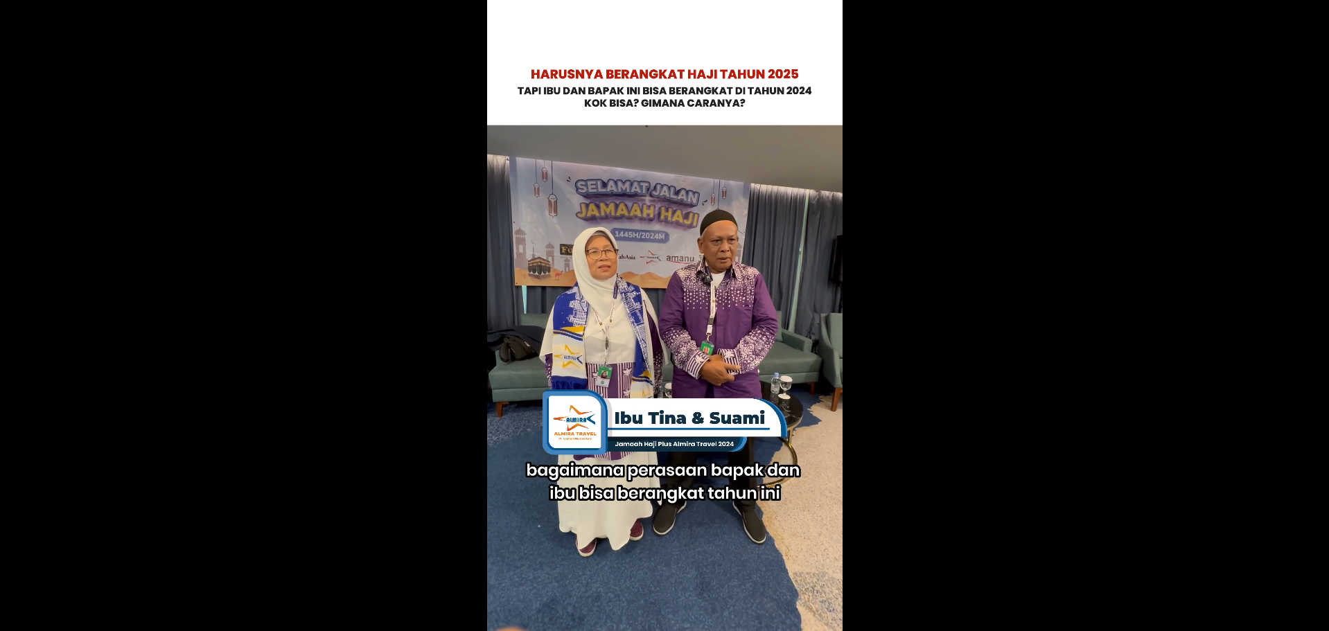 Ibu Tina dan Suami Jamaah Haji Plus Almira Travek 1445 H/2024 M