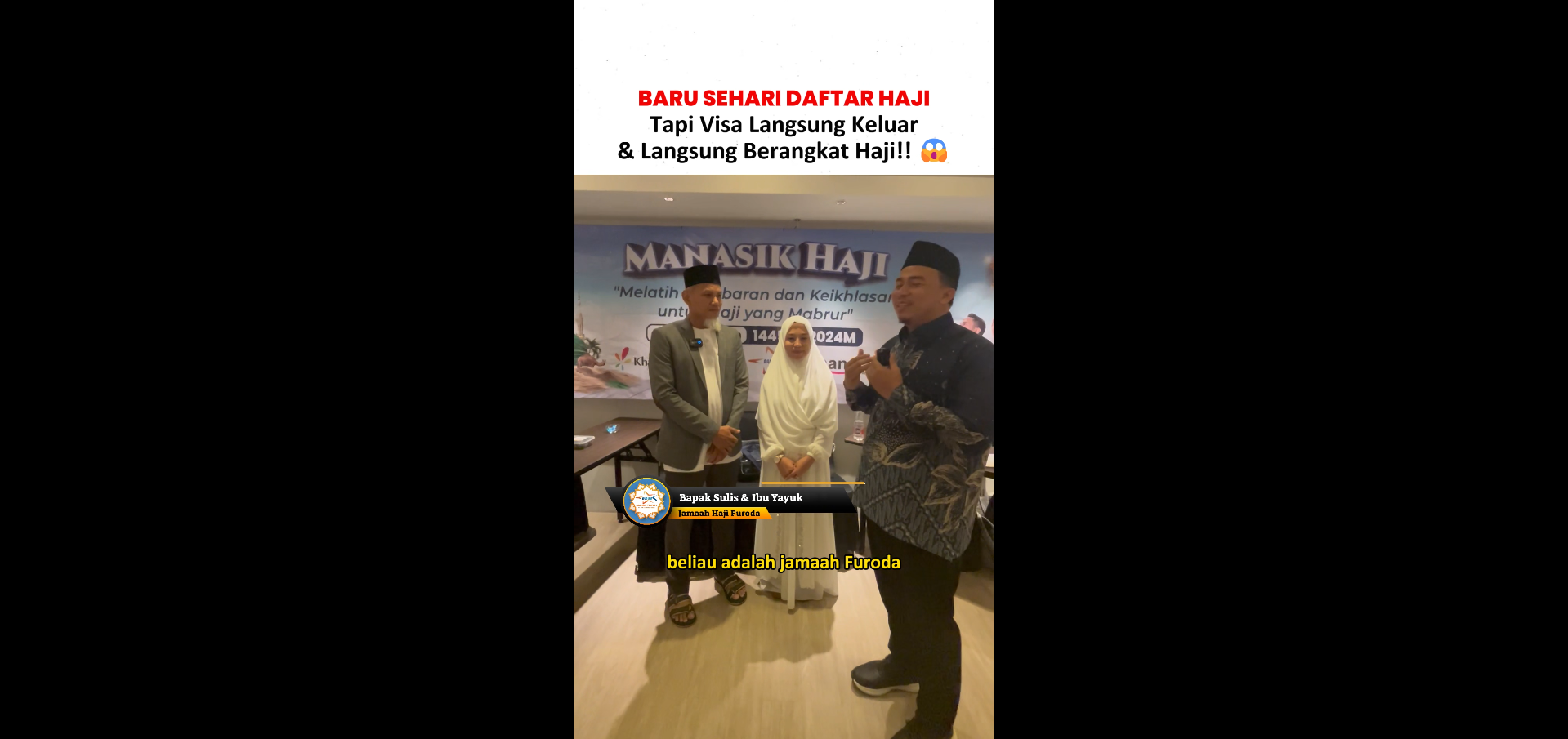 Bpk Sulis & Ibu Yayuk Jamaah Haji Furoda Almira Travel 1445 H/2024 M